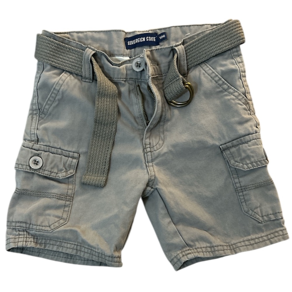 Kids Gray Cargo Shorts